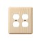Amerelle Amerelle Contemporary Unfinished Beige 2 gang Ash Wood Duplex Wall Plate 1 pk 401DD - alternate 3